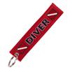 Polyester Embroidered Diver Keychain Lightweight Key Holder Accessories for Scuba Enthusiasts and Outdoor Adventures