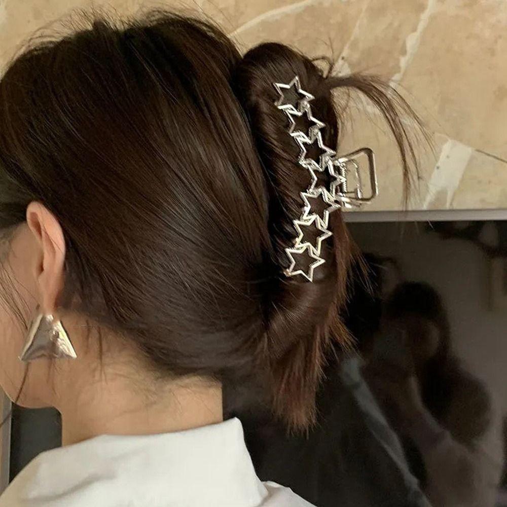

Shape Love Circle Korean Style Headwear Star Hair Clip Metal Hair Claw Female Hair Accessories C