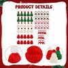 Mini Knit Hat and Scarf Set Christmas Tree Ornament DIY Accessories Wine Bottle Cover for Gift Tags