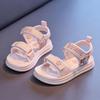 Sandálias Abertas com Velcro para Crianças Verão 2025 - Design Fofo de Gatinho para Meninos e Meninas