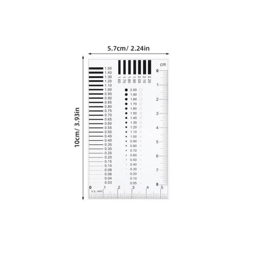 Ledmomo High-Precision SEC Size Estimation Chart, Badge Gauge, Precision Ruler, Diameter Estimation Ruler, Line Width Defect Measurement Tool, Sec Def