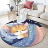 Tapis rond motif chaton endormi, Tapis pour salon, chambre, canapé, salle de jeux, Tapis de sol antidérapant, Cadeaux de fête et d'anniversaire