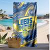 Plážová osuška Leeds United Football Print, Velká měkká rychleschnoucí osuška na pláž, kempování, plavání