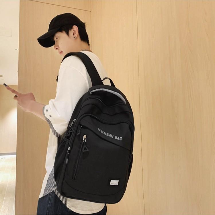 New Nylon Middle School Student Junior High School Student Schoolbag Large Capacity Male and Female Couples Backpack High School Travel Backpack