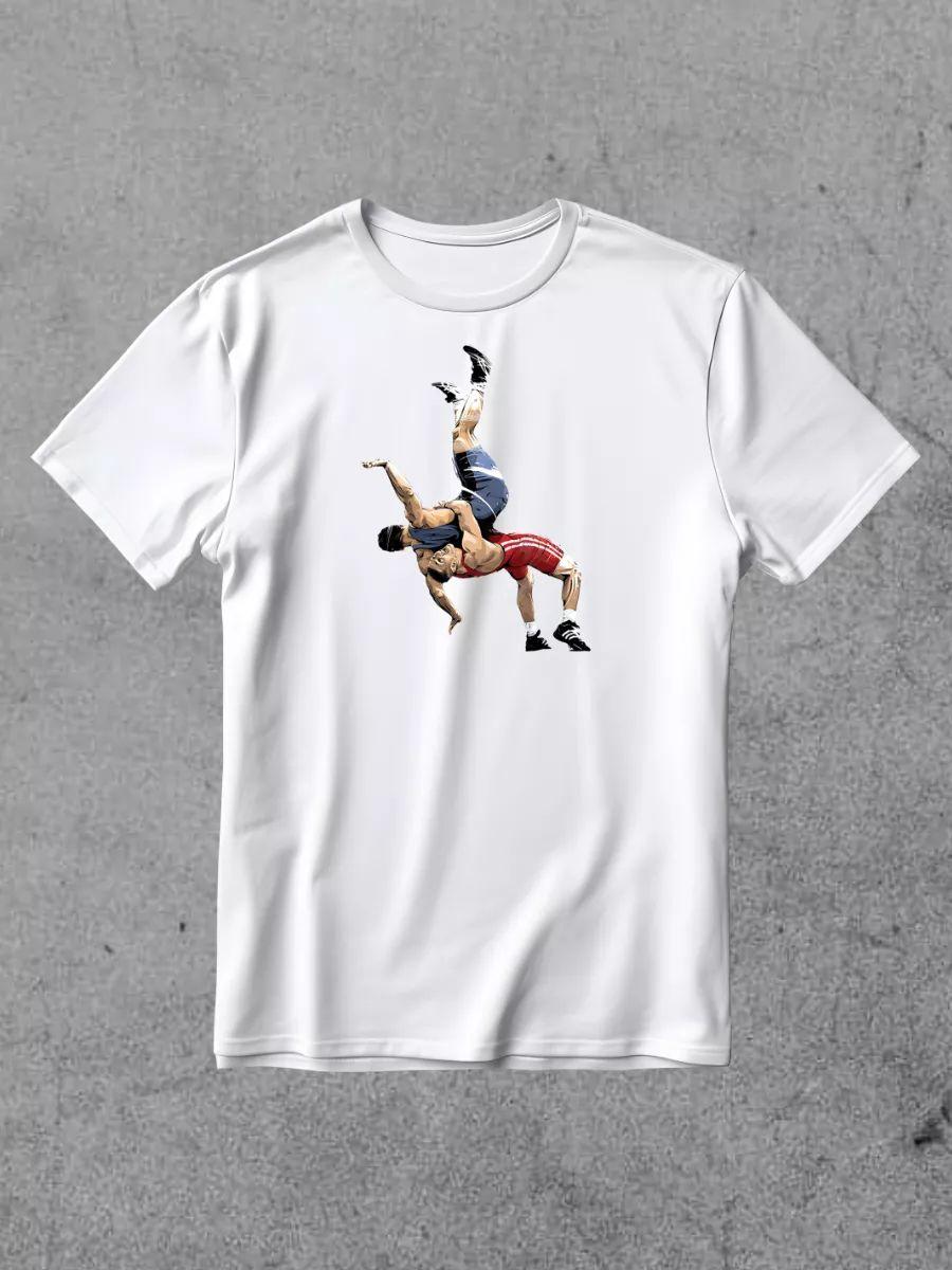 Black/white 100% cotton T‑shirt with Patience and work print M