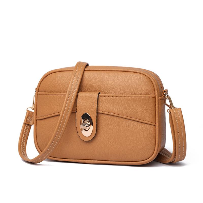Extremely Simple Style Crossbody Small Square Bag, Solid Color, Light Luxury Women's Bag, Fashionable Mailman Bag