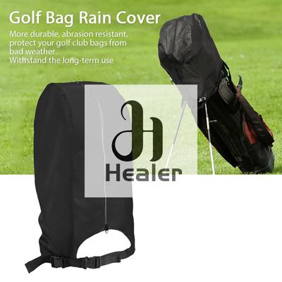 Siyah Golf Çantası Yağmurluk Toz Geçirmez Yağmur Başlığı Sopa Koruyucu Taşınabilir Golf Çantası Yağmurluğu Golf Çantası ve Taşıma Arabası İçin Stand Çantası