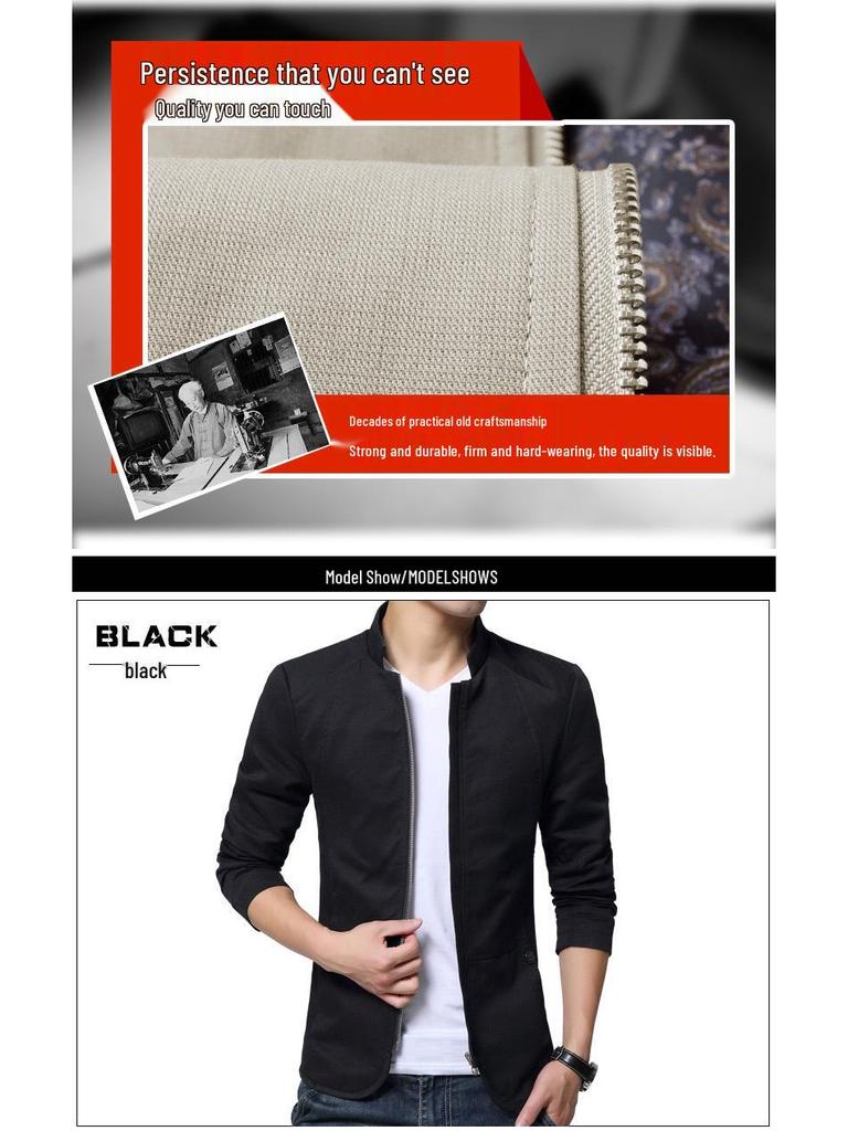 European Autumn Stand-Collar Washed Jacket - Always in Stock