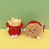 Cute Burger Fries Dog Chicken Plush Doll Pendant Bag Keychain Claw Machine Toy Ornament