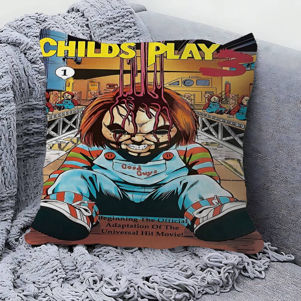 Classic C-ChuckyS Horror Movie Pillow Gifts Home Office Furnishings Bedroom Sofa Car Cushion Cover Case 45x45cm
