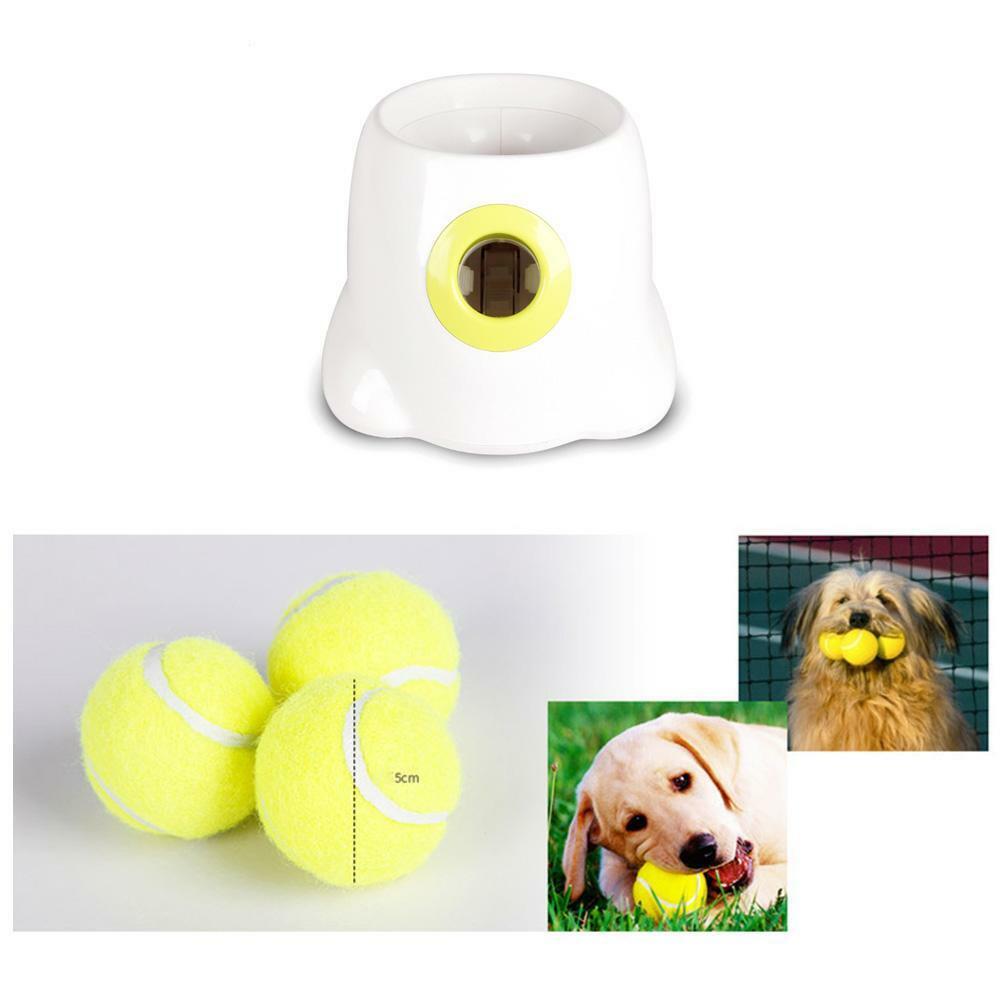 Automatic Interactive Throw Ball Dog Pet Training Fetch Tennis Launcher