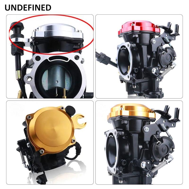 Motorcycle Aluminum CV Carb Top Cover Black Chrome For Harley Touring Softail Dyna FXR Sportster With CV40 Carburetor 1988-2006