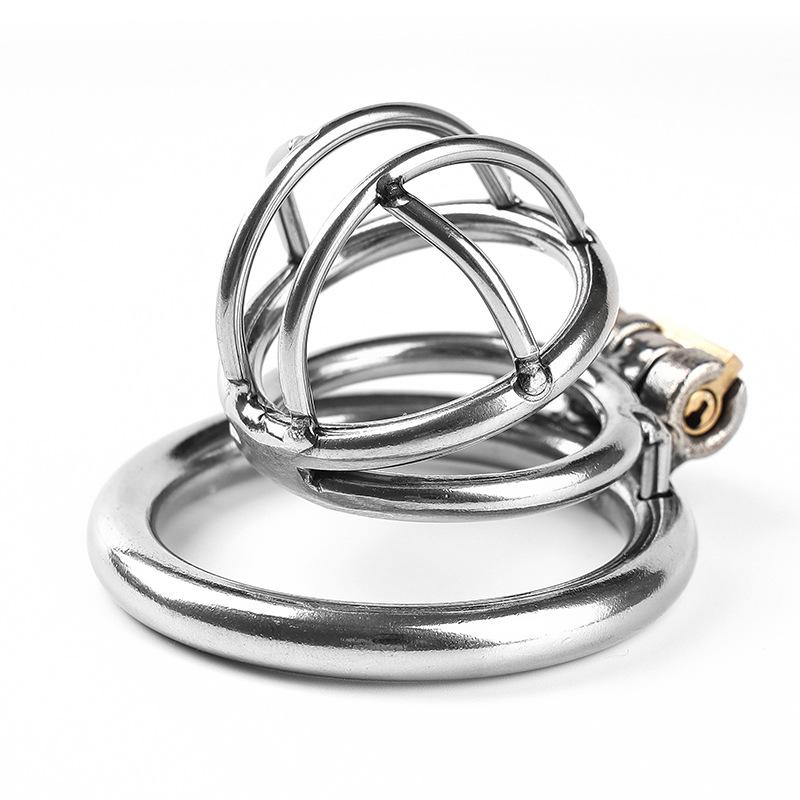 Dorosły metalowy zamek Chastity mężczyzna SM klatka na penisa Bondage ciemny zamek pierścień penisa ze stali nierdzewnej zabawki erotyczne do masturbacji dla człowieka Gay Sissy