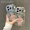 Funda de teléfono: Diseño plano 2D adecuado para funda protectora de iPhone 18 17 16 15 14 13 Pro, estilo pareja, simple y lindo, regalo de Navidad y Halloween