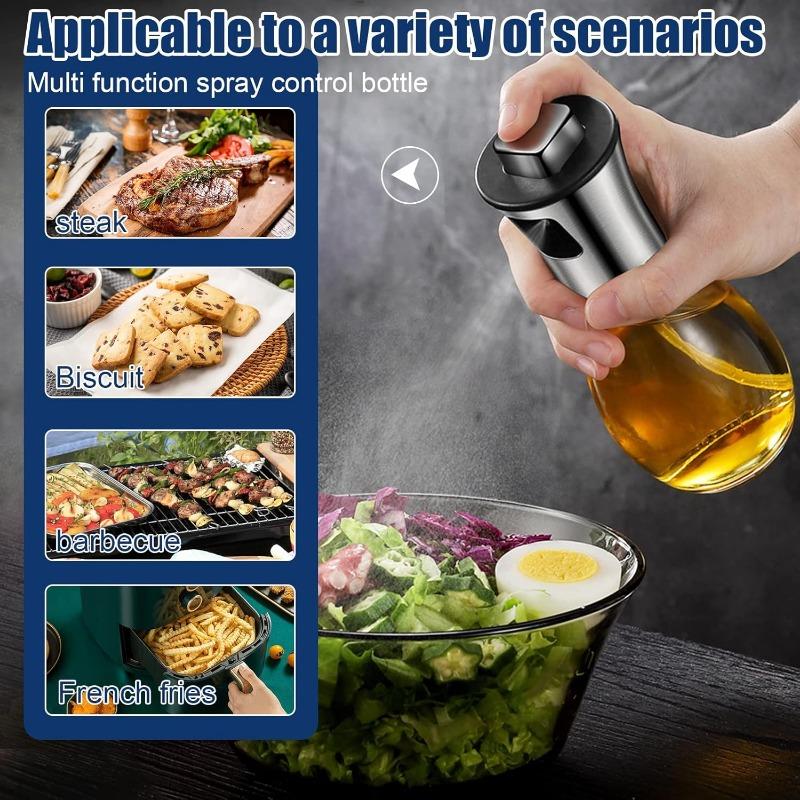 Glass Oil Sprayer for Cooking - 200ML Mister Bottle for Cooking, Baking, and Air Fryer