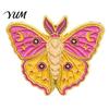 Men Women Jewelry Accessories Vintage Enamel Moth Brooch, Cartoon Insect Alloy Lapel Pin, Retro Clothing Decoration for Suit Dress Coat Scarf Pin