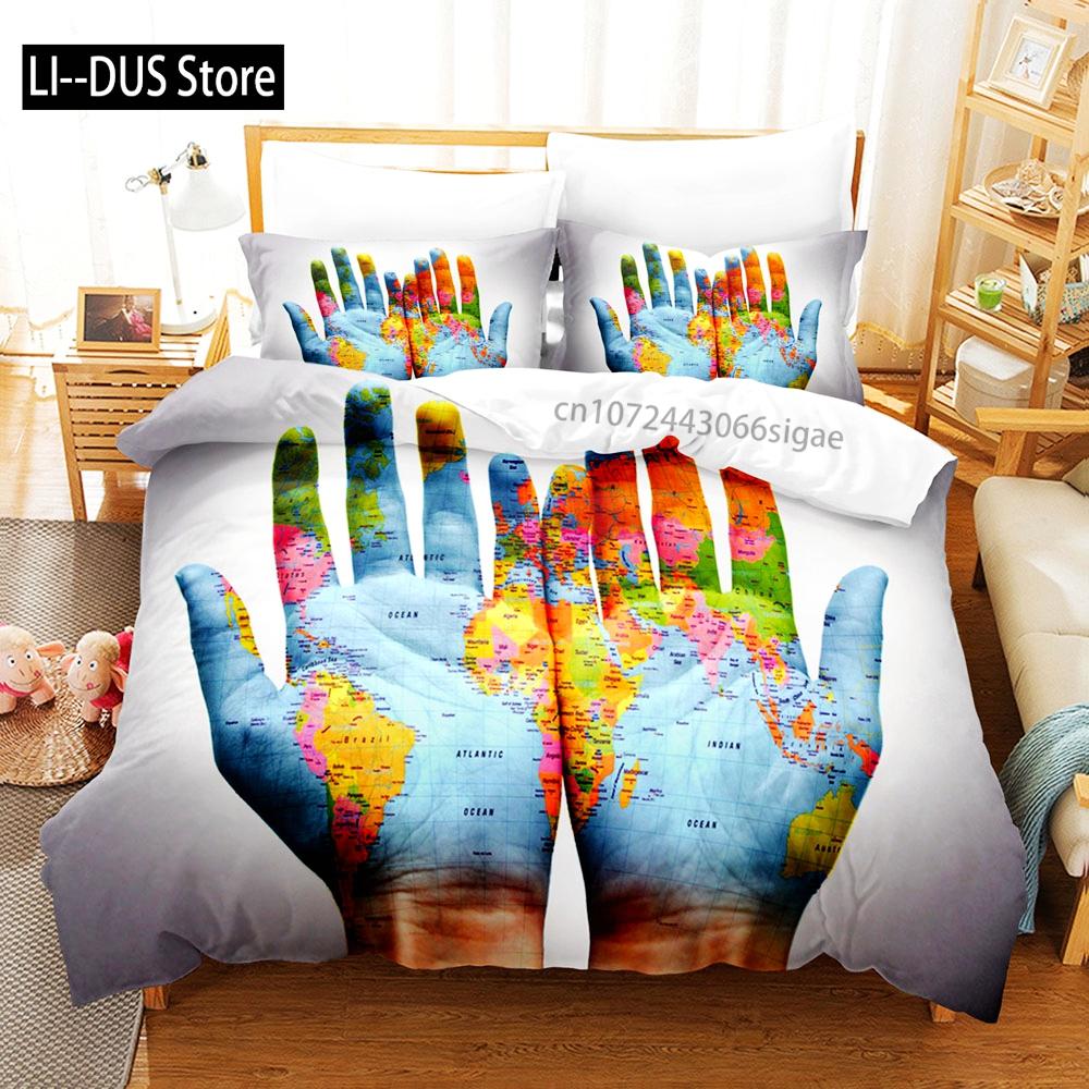 Hand Bedding Set Single Twin Full Queen King Size You And Me Hands Bed Set Aldult Kid Kawaii Duvetcover Sets 3D 006