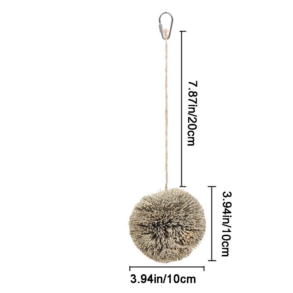 Natural Grass Parrot Hanging Grass Ball Chew-able Bite Resistant Bird Foraging Ball Shreddable Bird Chewing Parakeet