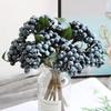 10 Inch Artificial Berry Picks Faux Blue/Red/Orange Berries Stem Farmhouse Rustic Fake Fruit Branch for Wedding Party Home Decor
