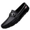 Live Stream Popular Men's Leather Doudou Shoes Spring New Casual Lazy Shoes One Pedal Driving Shoes British Leather Shoes