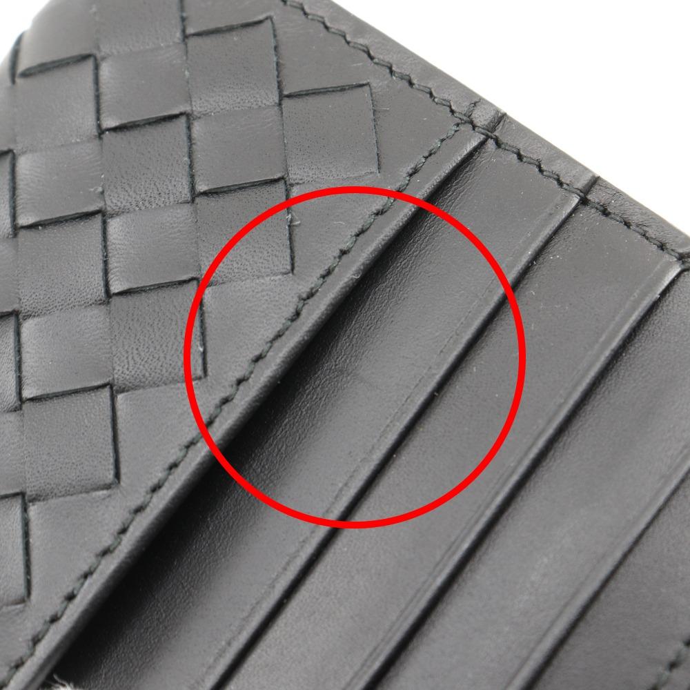 BOTTEGAVENETA Portofel Intrecciato Bifold Piele de vițel pentru bărbați Folosit