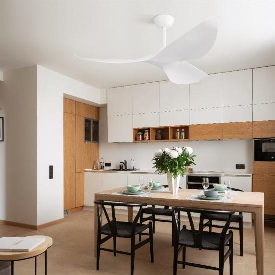 Ventilateur de Plafond 38 Pouces sans Lumière, Ventilateurs de Plafond Modernes Intérieur Extérieur avec Moteur à Courant Continu Télécommande pour Chambre, Salon