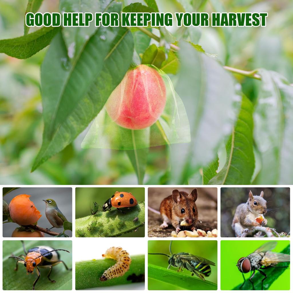 2026 New Fruit Protection Netting Bags Anti-Bird Mesh Cover Plant Grow Bags for Strawberry Grape Vegetable Garden Tools