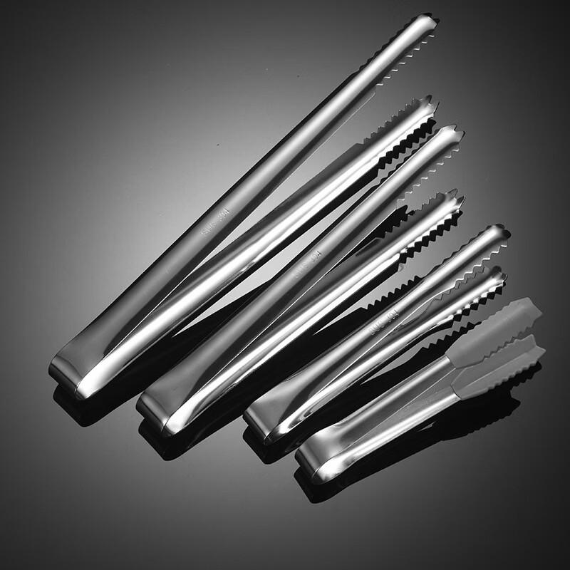 ZHISHE 304 Stainless Steel Non-slip Silicone Ice Tongs