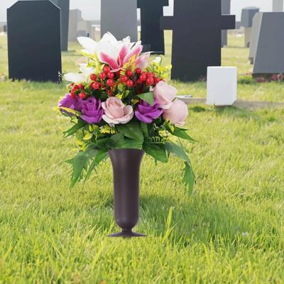 Friedhofsvase für Gedenkveranstaltungen Grabschmuck Blumenhalter Kegelvase Blumenhalter für Gräber Friedhofsgedenken