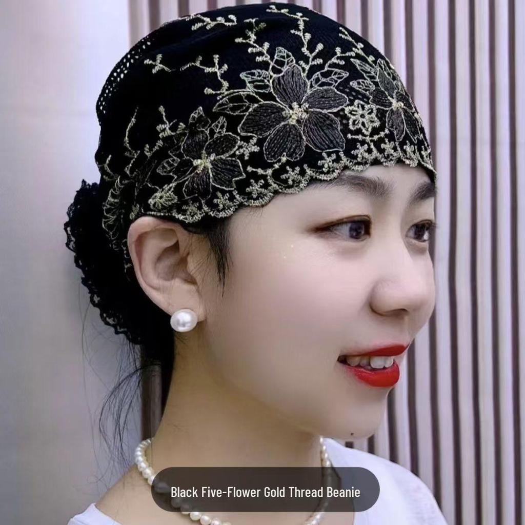 Stylish Hair Cover Cap for Middle-Aged & Elderly Women - Fashionable Hair Band & Headscarf