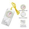 Compasses Map Scale Ruler with Lanyard Navigation Tool Plastic Multifunction for Hiking Camping Outdoor Equipment