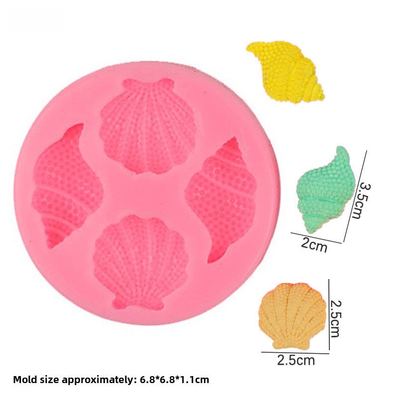 Seashell Conch Silicone Mold for Chocolate, Clay, and Cake Decorations