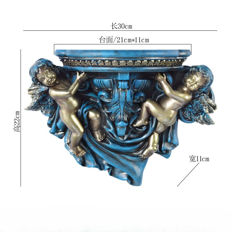 European Creative Resin Wall Hanging Angel Modeling Living Room TV Wall Decoration Arts and Crafts Shelf Partition
