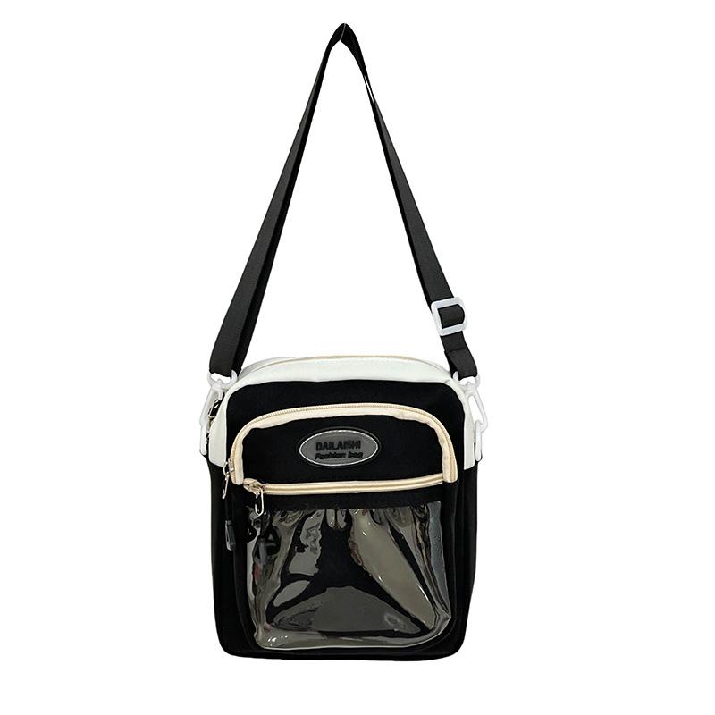 Japanese schoolgirl shoulder pain bag cute new nylon shoulder messenger bag simple and transparent casual versatile pain bag