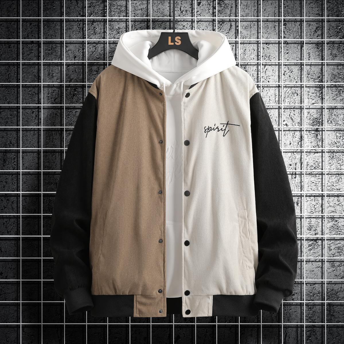 

Мужская тонкая куртка с бейсбольным воротником на весну и осень приталенная и модная, а для увеличения кардигана и воротника-стойки добавлен жир. 4XL