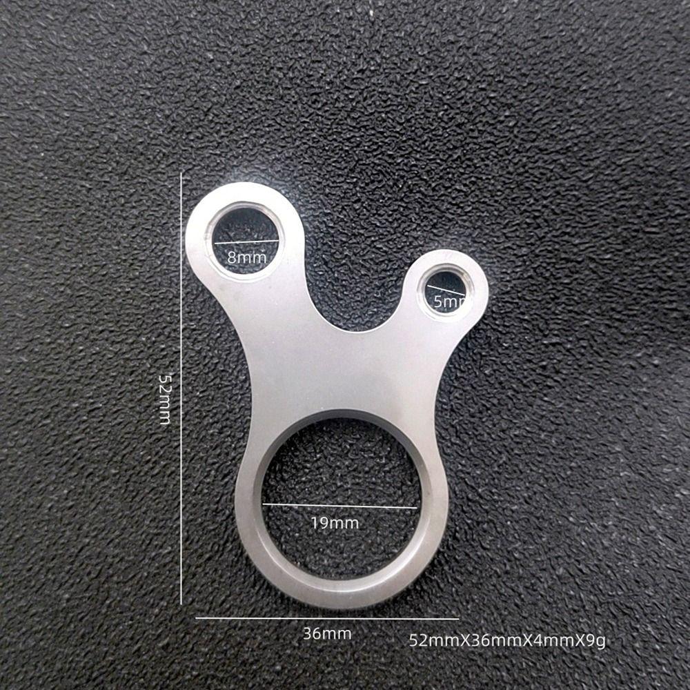 Lightweight Titanium Alloy Rope Buckle 52*36mm Camping Cord Tensioners  Knotting Tool