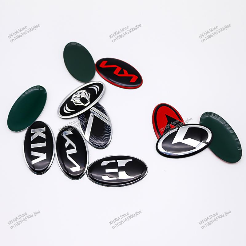 ISFR5 For KIA EV6 Sorento Niro Stinger Ceed Carnival K5 K9 Soul Carens VQ Caden Car Logo Steering Wheel Decoration Sticker Accessories