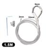 Locking Stainless Steel Wire Rope Adjustable Retractable Suspension Lanyard for Industrial Equipment Hanging Work