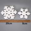 5/10pcs/Pack Foam White Snowflakes Plastic Xmas Tree Pendants  For Christmas Party Decor