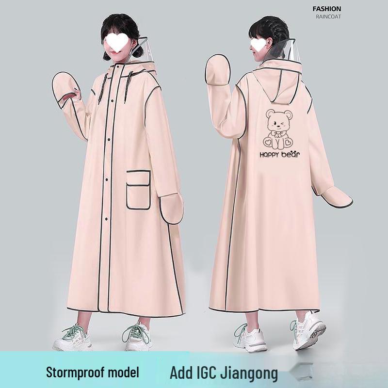 Long Full Body Rainproof Poncho for Adults - Electric Car and Bicycle Riding