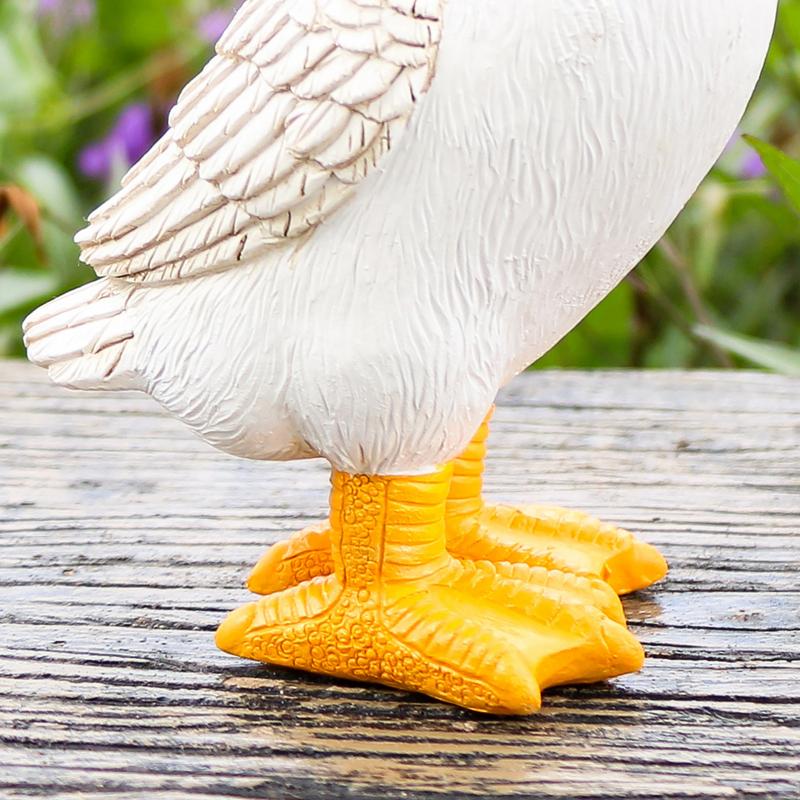 Cute Duck Drinking Water Ornaments Yard Decoration Simulation Animal Garden Pool Fish Pond Water Feature Decoration Outdoor