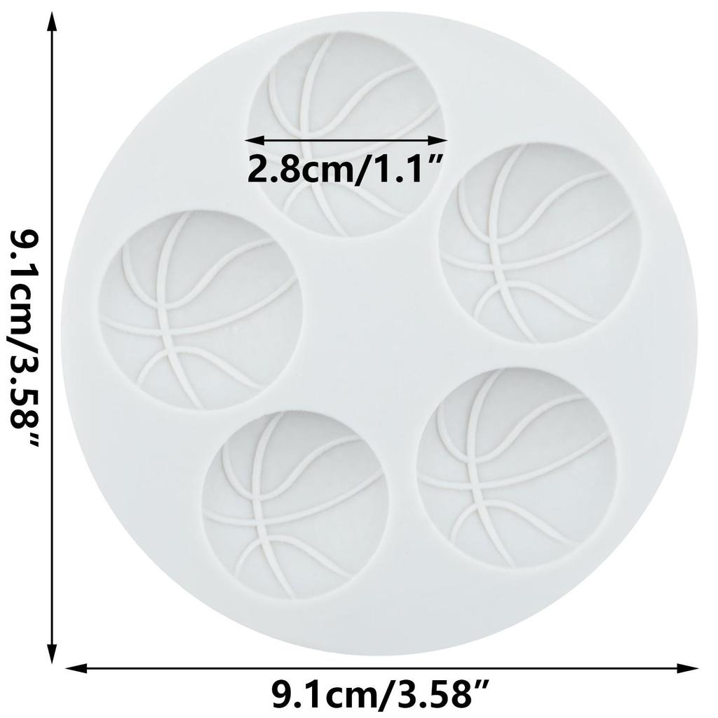 Basketball Silicone Molds Rugby Football Baseball Fondant Mold Cake Decorating Tools Cupcake Topper Candy Resin Clay Chocolate Gumpaste Mold