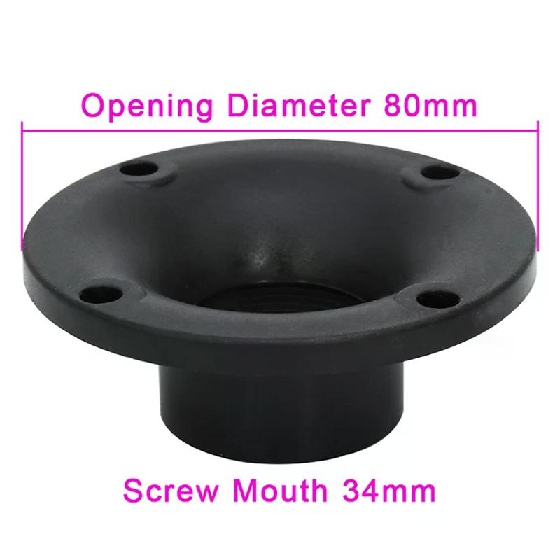 Hot Sale 3 inch 80mm Small Size Horn Tweeter Plastic Threaded Mouth 34mm Speaker Repair Accessories
