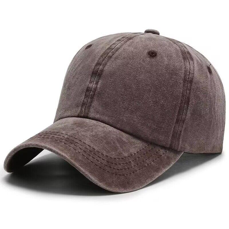 Vintage Washed Dad Cap - Soft Top Plain Cotton Baseball Hat for Men & Women Wholesale Distressed Snapback Fashion Streetwear