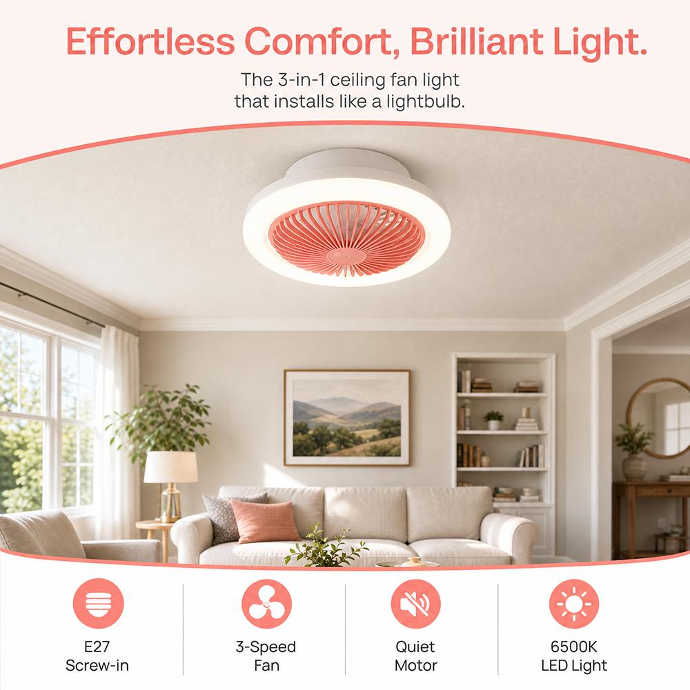 

30W Ceiling Fan Light AC 85-265V Small Ceiling Fan Modern Quiet Ceiling Fan Indoor