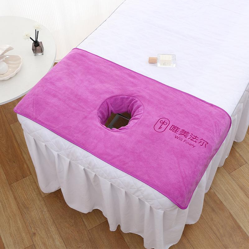 Покрывало для массажного стола с отверстием для лица - Толстое, впитывающее и мягкое полотенце 40x80 cm