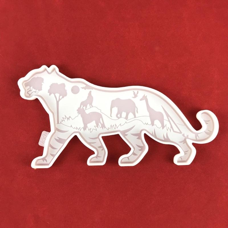 Tiger Epoxy Resin Mold,Animals Silicone Resin Mold Tiger Epoxy Resin Casting Mold for DIY Wall Hangings,Home Decoration