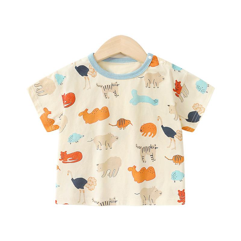 Baby Clothes Casual Short-sleeved T-shirts Summer Clothes Boys Girls Baby Children Children Summer Half-sleeved Tops