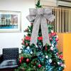 Bandkranzschleife 10 Zoll breit, 18 Zoll lange Schwänze, Weihnachtsbaumband, Winterdekoration, Weihnachtsdekoration, Haustürdekoration 6 Stück