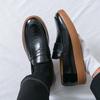 Retro Men Casual Business Sneakers Black Brown Men One-foot Comfortable Fashionable Loafers Travel Shoe Sizes 38-46 Men Shoes